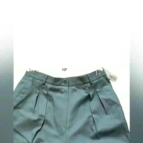 VTG Talbots Women Sage Wool Pleated Front Straight Leg Ankle Pants NWT - Picture 9 of 11